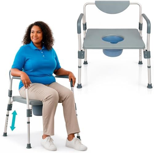 Heavy Duty Bariatric Bedside Commode and Shower Chair