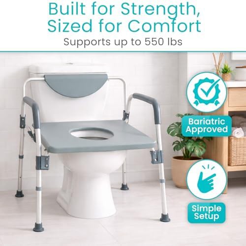 Heavy Duty Bariatric Bedside Commode and Shower Chair — photo 4