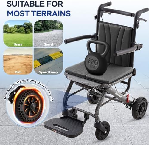 Gray folding transport shower wheelchair — photo 4