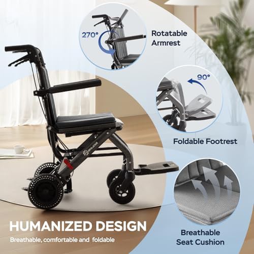 Gray folding transport shower wheelchair — photo 5