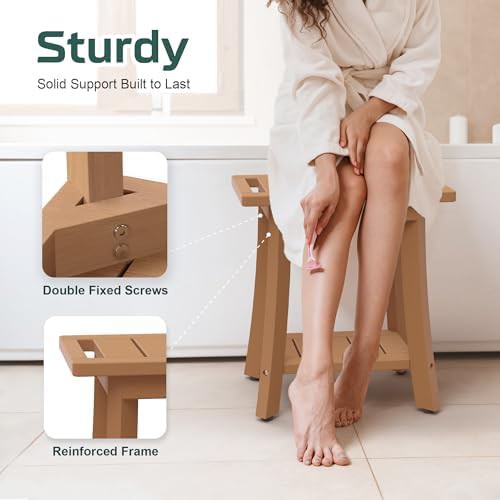 Brown waterproof HIPS shower stool — photo 4