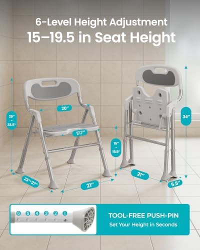 Wide seat folding chair with arms — photo 4