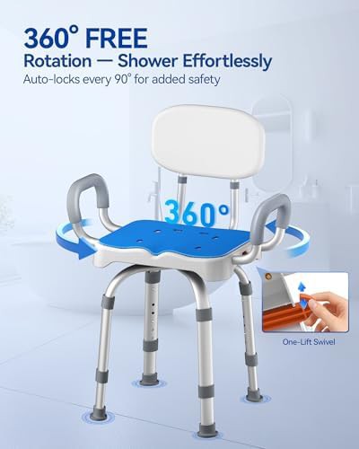 Swivel seat heavy duty shower chair — photo 3