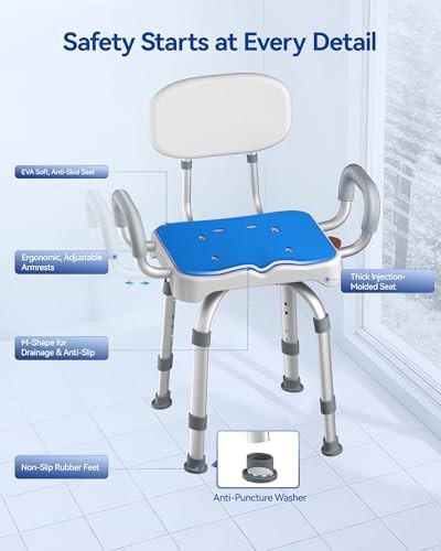 Swivel seat heavy duty shower chair — photo 5