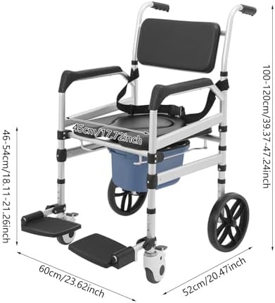 Folding shower wheelchair and bedside commode — photo 2