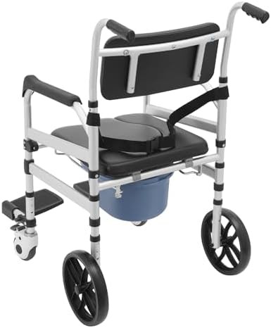Folding shower wheelchair and bedside commode — photo 5