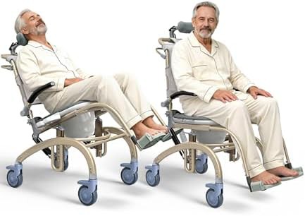 Reclining rolling shower chair with wheels — photo 2