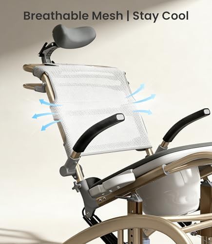 Reclining rolling shower chair with wheels — photo 4