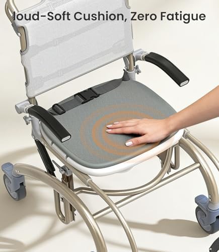 Reclining rolling shower chair with wheels — photo 5