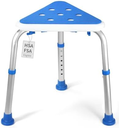 Triangular space saving shower stool
