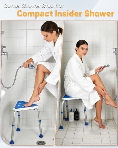 Triangular space saving shower stool — photo 4
