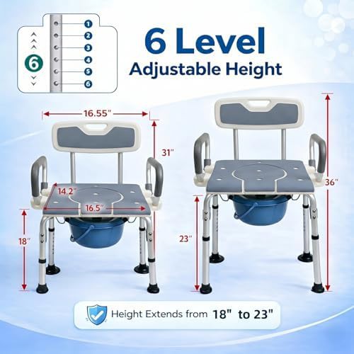 Padded bedside commode and shower safety frame — photo 2