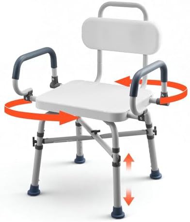 Heavy Duty Swivel Shower Chair with Arms