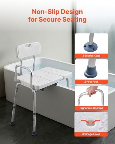 Tub Transfer Bench with Curtain Slot — photo 5
