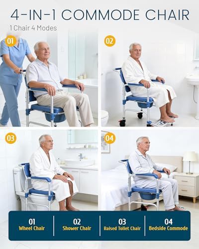 Mobile three in one shower wheelchair — photo 3