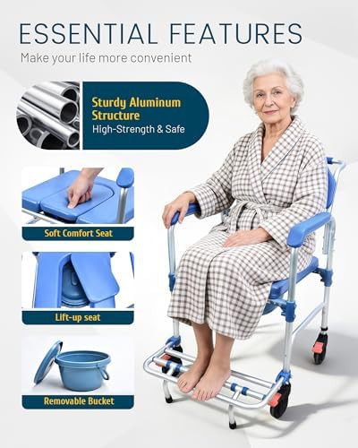 Mobile three in one shower wheelchair — photo 4