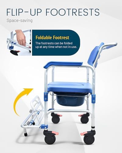 Mobile three in one shower wheelchair — photo 5