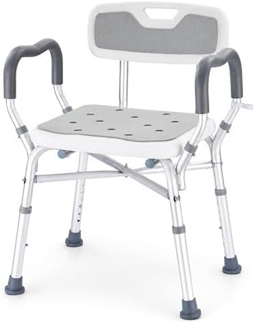 Heavy duty shower chair with 500 lb limit