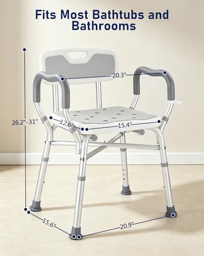Heavy duty shower chair with 500 lb limit — photo 5