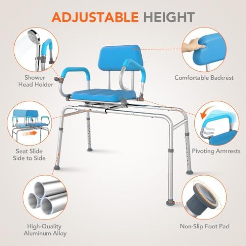 Sliding Tub Transfer Bench with Swivel — photo 3