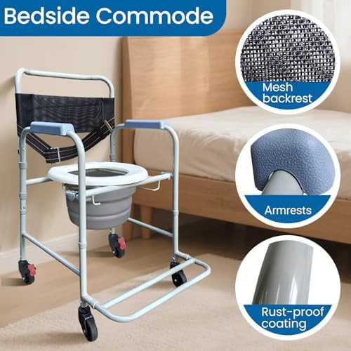 Three-in-one shower chair with wheels — photo 3