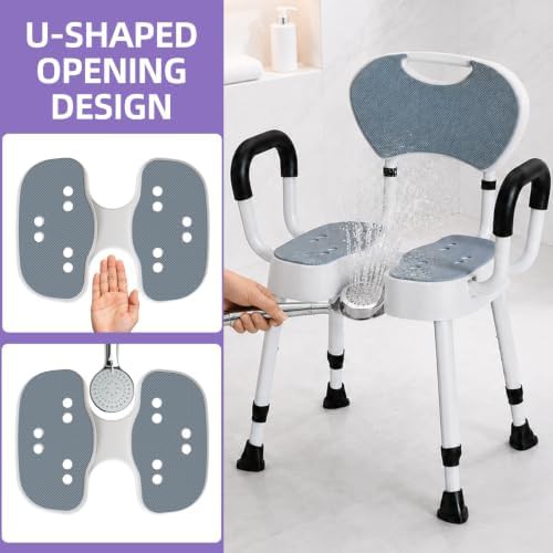 Extra wide padded shower chair 350 lbs — photo 3