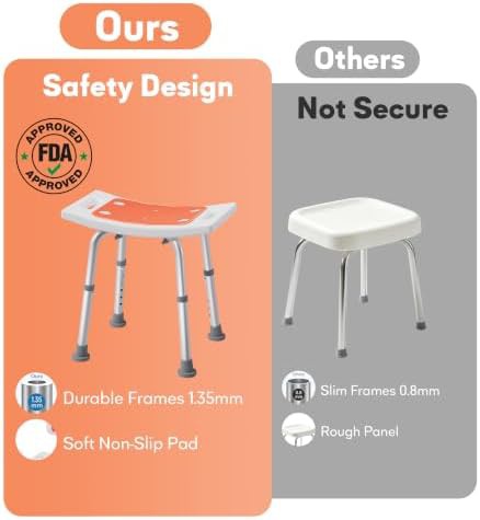 Adjustable non slip bathtub shower chair — photo 4