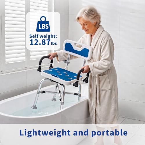 Adjustable Swivel Shower Chair 500 lbs Capacity — photo 5