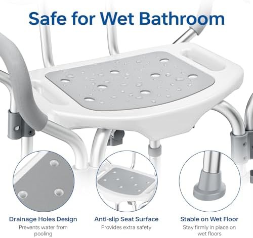 Adjustable Shower Stool with Suction Feet — photo 5