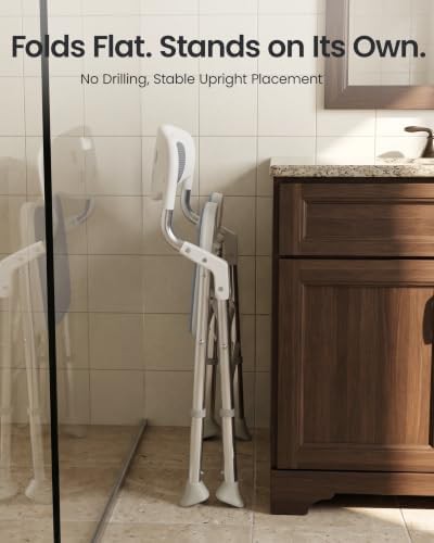Foldable U-shape cutout shower chair — photo 3