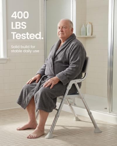 Foldable U-shape cutout shower chair — photo 4
