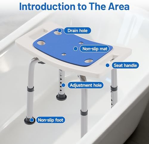 Aluminum adjustable height shower chair — photo 3