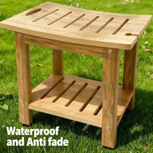 HDPE poly lumber shower bench — photo 5
