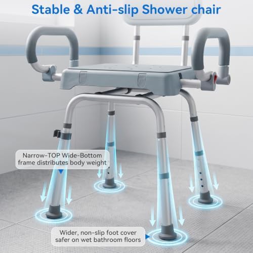 Swivel shower chair with 350 lb capacity — photo 3