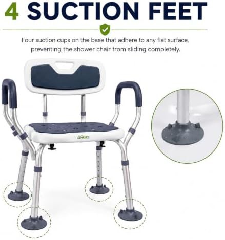 Aluminum Heavy Duty Bath Chair for Seniors — photo 3