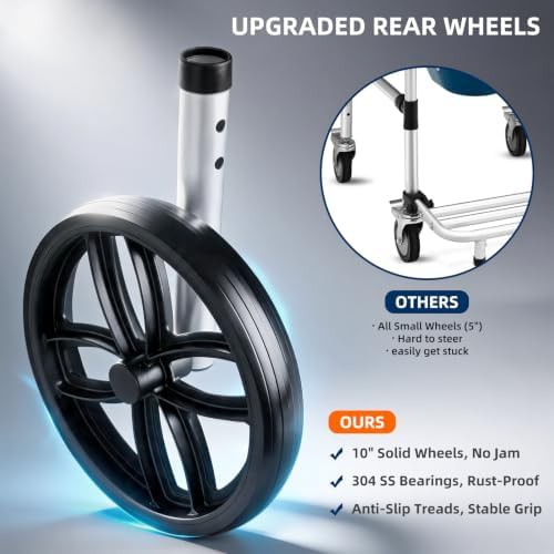Extra tall rolling shower wheelchair and commode — photo 4
