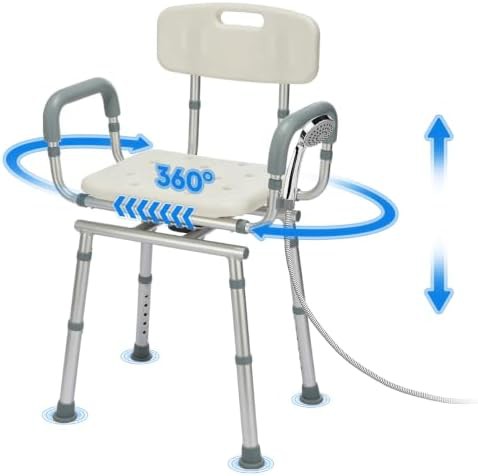 Heavy duty swivel chair with arms