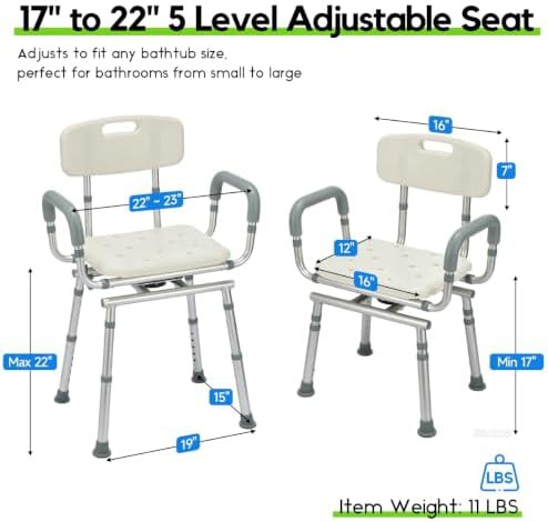 Heavy duty swivel chair with arms — photo 3