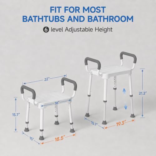 Backless adjustable aluminum shower chair — photo 3