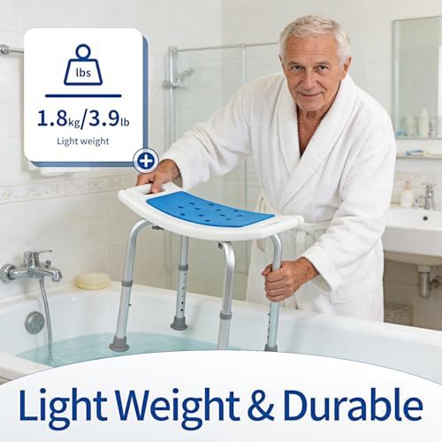 Heavy duty aluminum shower seat with cushion — photo 5