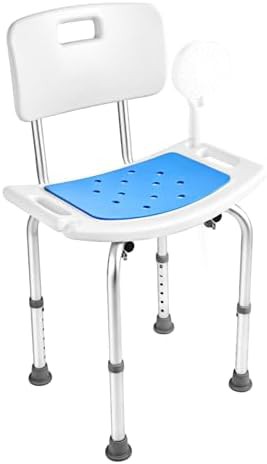 Aluminum shower chair with supportive backrest