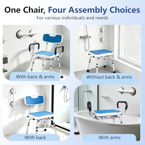 Rotating shower chair with grab handle — photo 5