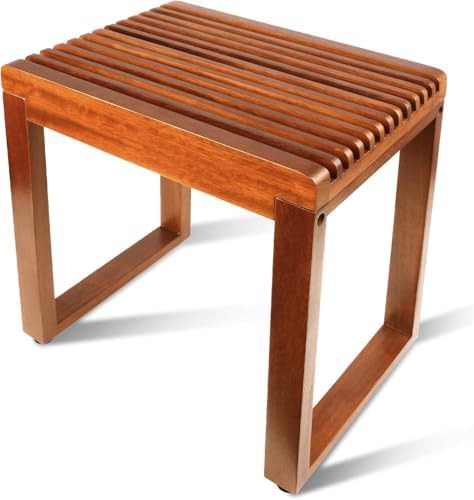 Compact Teak Wood Shower Stool