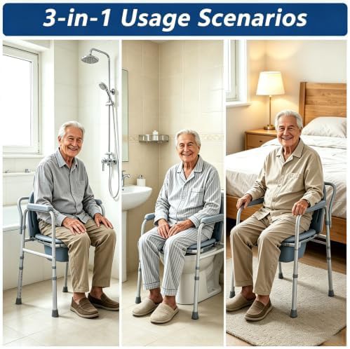 Three in one portable commode 300 lbs — photo 4