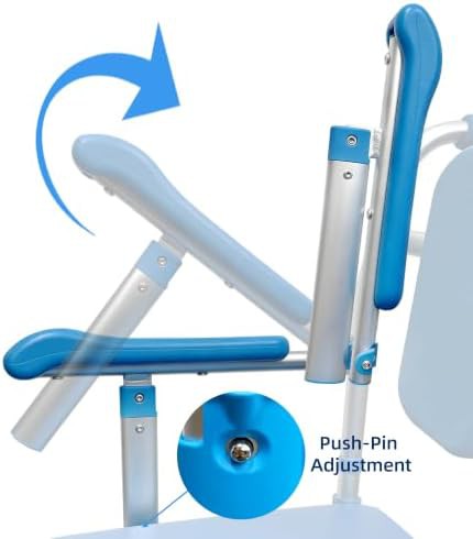 Folding commode wheelchair with drop arms — photo 3