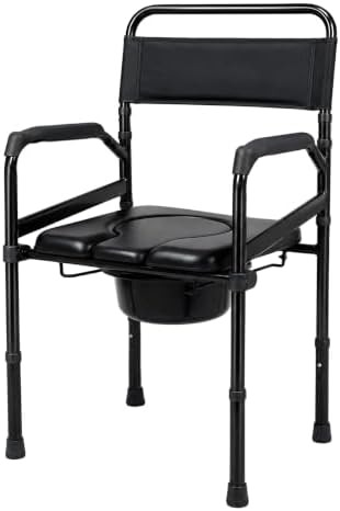 Adjustable padded shower commode seat