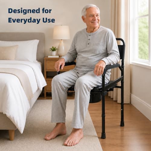 Adjustable padded shower commode seat — photo 3