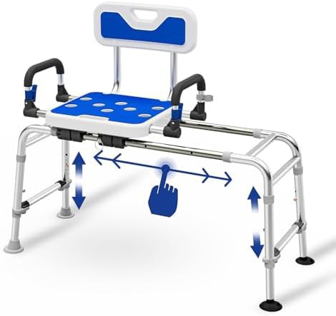 Adjustable Sliding Shower Transfer Bench