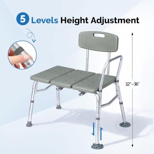 Gray tub transfer bench 450 lbs — photo 3