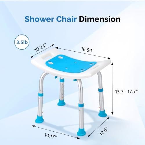 Blue heavy duty shower seat — photo 3